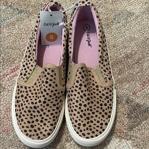 Cat & Jack Black and Tan Slip-On Sneakers